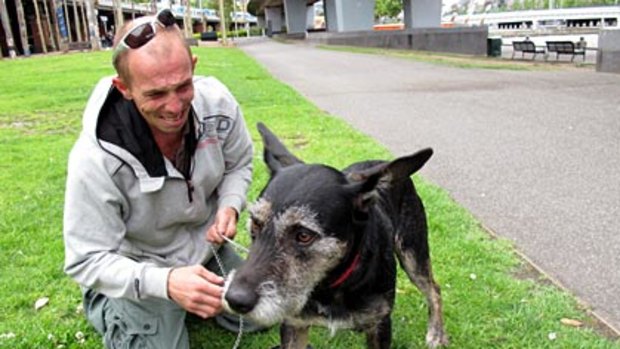 Dougie Walker is reunited with his beloved dog Hooch today.