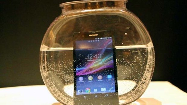 Water resistant ... the Sony Xperia Z.