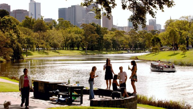 By the riverside ... barbecues and trails on the Yarra.