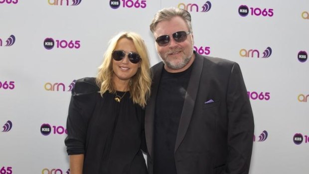 Slipping .. breakfast duo Kyle Sandilands and Jackie O.