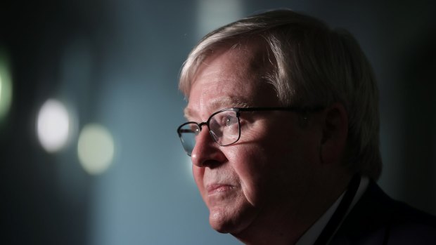 Former Prime Minister Kevin Rudd at Parliament House, Canberra