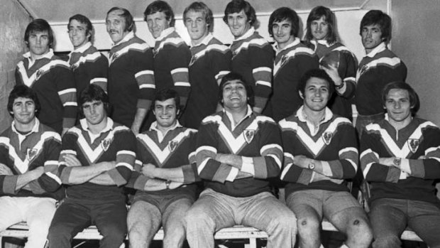 The Eastern Suburbs rugby league team photo ahead of the 1974 Grand Final.