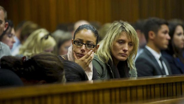 Family of Reeva Steenkamp left the Pretoria High Court after a graphic image of her body was accidentally shown.