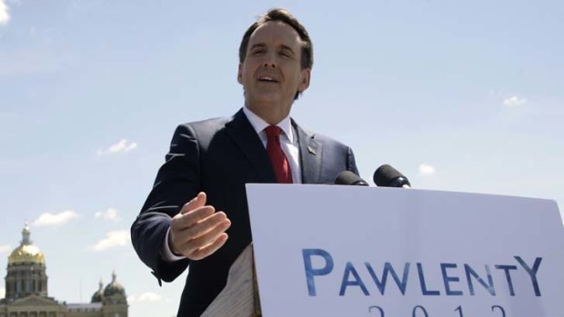 Republican Minnesota Governor Tim Pawlenty ... confronting tough issues.