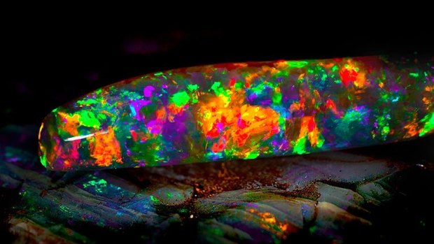 Wondrous and unique: The Virgin Rainbow opal. 