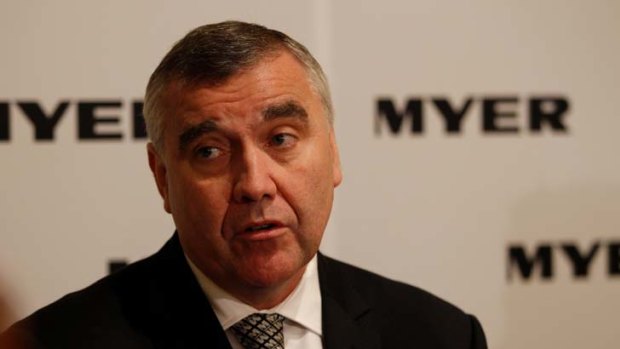 CEO Bernie Brookes has been forced to move Myer's profit goalposts.