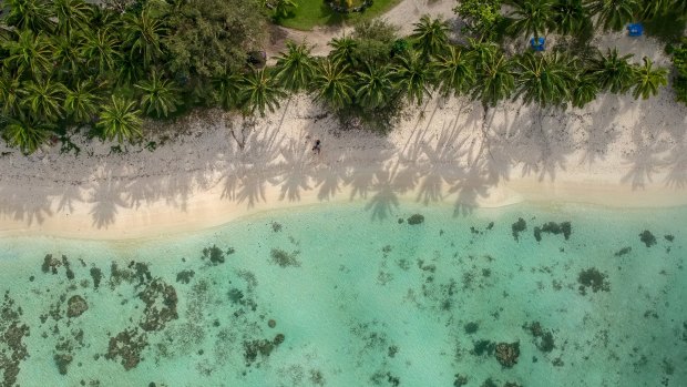 Aroa Beach on Rarotonga, Cook Islands.