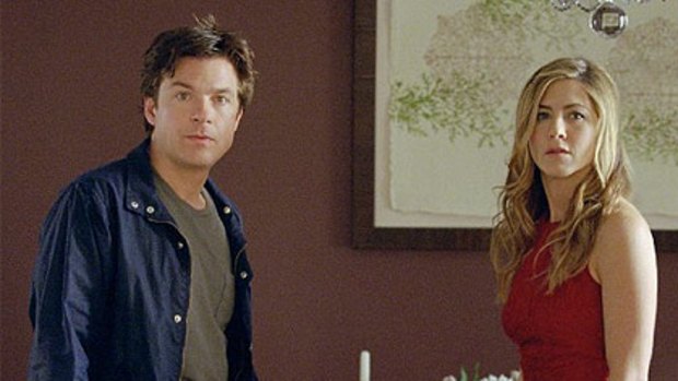 Touchy subject ... Jennifer Aniston and Jason Bateman in a scene from <i>The Switch</i>.
