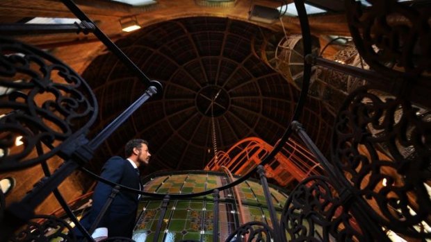 Sydney Living Museums director Mark Goggin eyes the QVB dome.