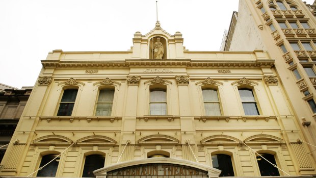 The Athenaeum Theatre and Library in Collins Street.