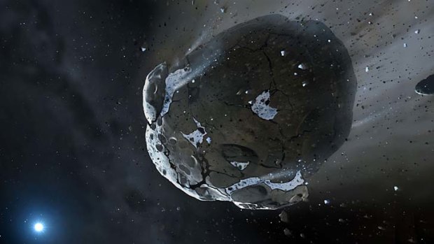 An artist's impression of an asteroid.