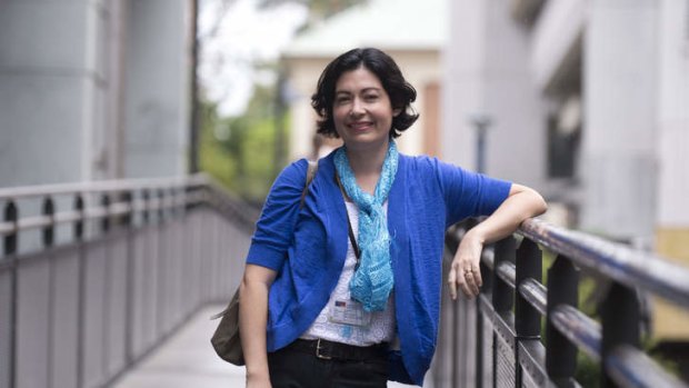 Federal Labor preselection candidate for the seat of Griffith Terri Butler poses for a portrait at QUT in Brisbane. 30th of November 2013. Photo: Harrison Saragossi