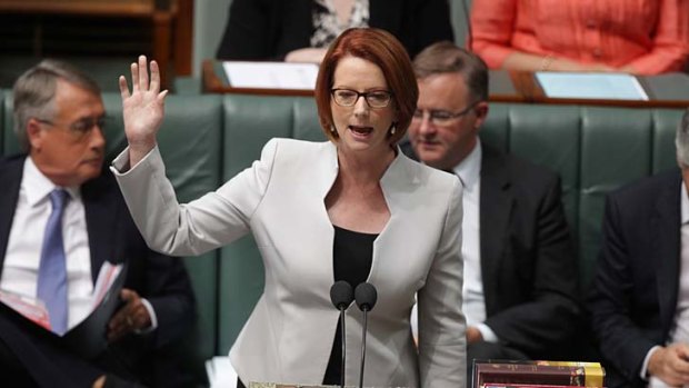 Julia Gillard ... waving farewell to the female vote in pivotal western Sydney electorates.