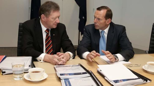 Tony Abbott and Dr Ian Watt, Secretary of the Department of the Prime Minister and Cabinet.