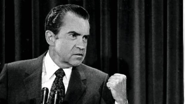 Richard Nixon: brought down by the Watergate scandal.