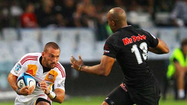 Matchwinner ... Aaron Cruden ofthe Chiefs scored a try, kicked two penalties and a conversion.