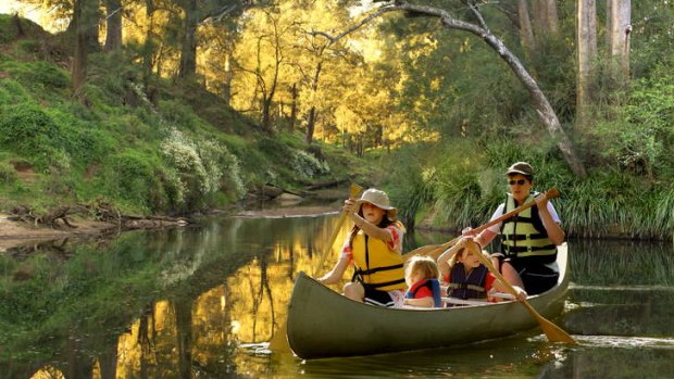Canoeing on the Kangaroo River.