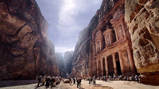 Sculpted from stone ... the 2000-year-old city of Petra, Jordan.