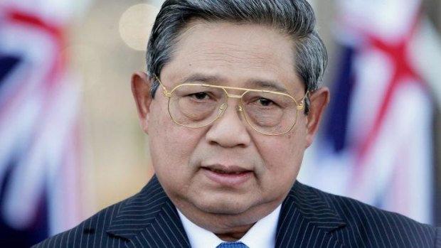 International stage: Indonesian President Susilo Bambang Yudhoyono in 2012 when he agreed in Darwin with then prime minister Julia Gillard to take action against people smugglers.
