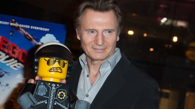 Plastic fantastic ... Liam Neeson at a screening of The Lego Movie.