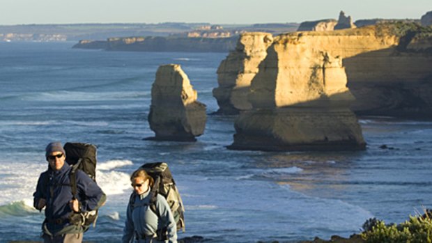Spots such as the Great Ocean Walk cliffs have felt the fall-off in foreign tourists. Picture:Tourism Victoria