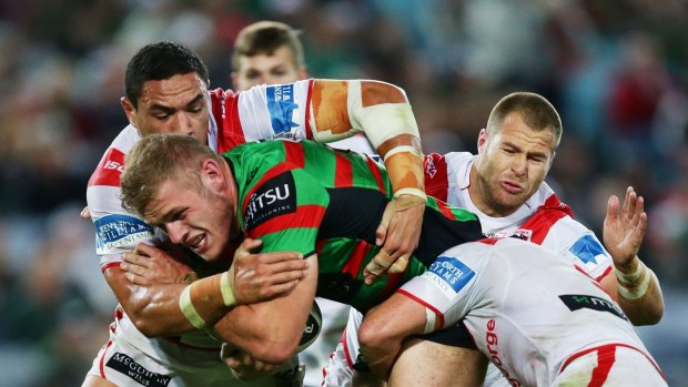Old enemies: The Dragons and Rabbitohs go at it in Round 11.