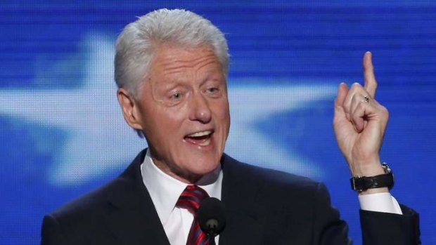 Former US President Bill Clinton is about to touch down for the AIDS convention.