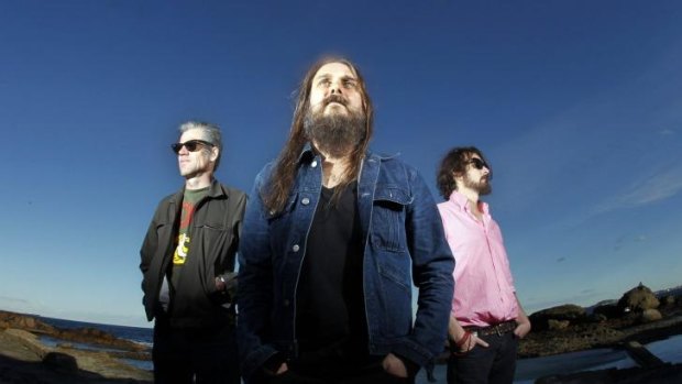 Mourning: Lenny Curley, Paul Hausmeister and Richie Lewis, the remaining members of Tumbleweed. 