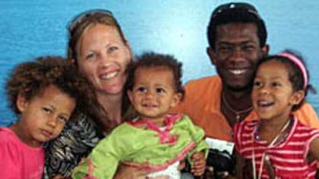 Emily and Emmanuel Rejouis and their daughters Zenzie, 3, Alyahna, 2, and Kofie-Jade, 5.