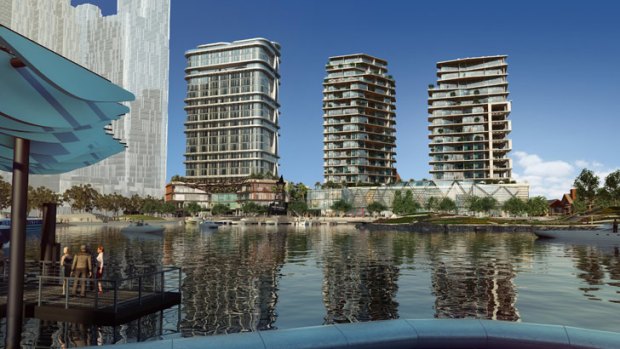 Elizabeth Quay - view from new ferry terminal.