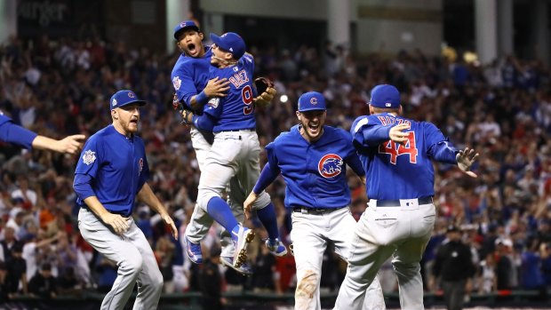 Chicago Cubs win baseball World Series.