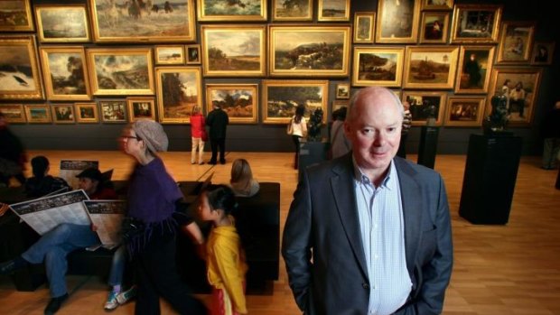 Gerard Vaughan on his last day as director of the National Gallery of Victoria.  