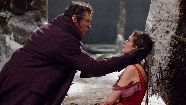 Hugh can do no wrong ... Hugh Jackman in <em>Les Miserables</em>, with Anne Hathaway, who is also nominated for a BAFTA.