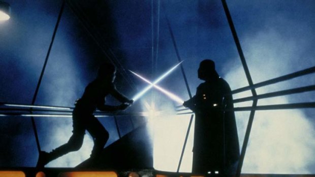 Luke Skywalker and Darth Vader square off in <i>The Empire Strikes Back</i>