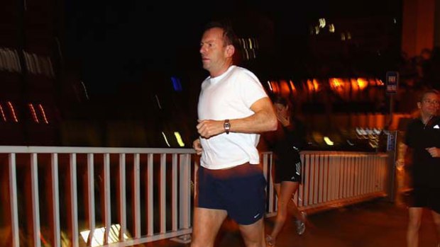 Tony Abbott sets off on an early morning run. <i>Picture: Ryan Pierse/Getty Images</i>