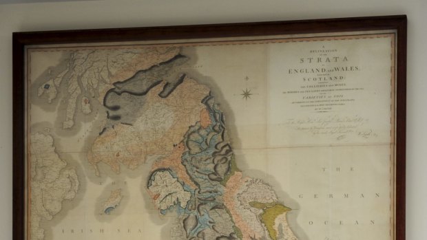 Catalyst: The 1815
geological map of Britain, on display at the ANU School of Earth Sciences.
