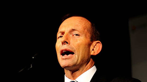Shooting from the mouth ... Tony Abbott.