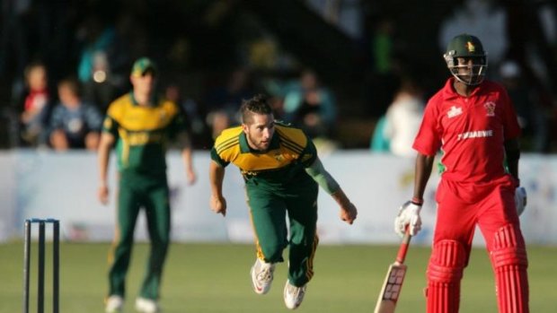 South Africa's bowler Wayne Parnell.