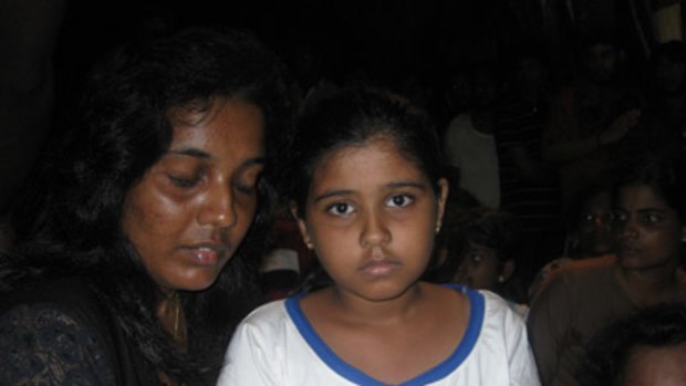 Brindha, 9, pleads for help.