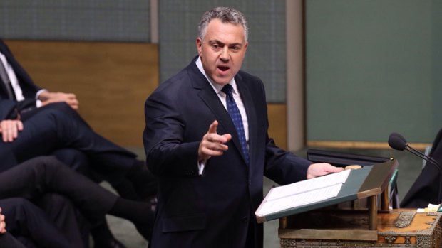 Treasurer Joe Hockey delivers his first budget at Parliament.