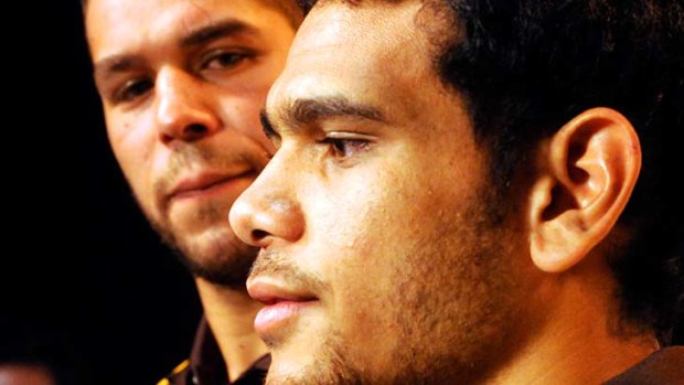 Lance Franklin and Cyril Rioli when both were at Hawthorn.