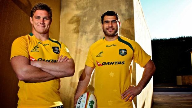 Wallabies Michael Hooper and George Smith.