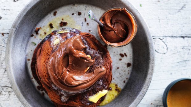 Mexican chocolate pancakes.
