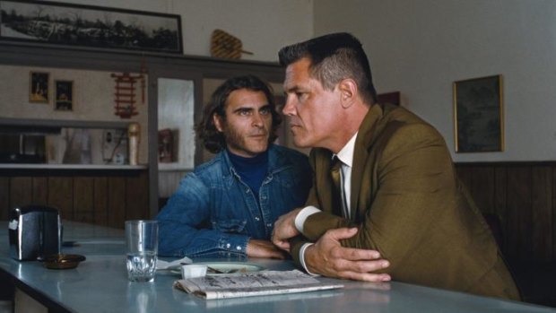 Joaquin Phoenix and Josh Brolin in <i>Inherent Vice</i>.