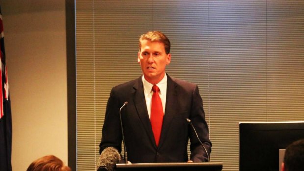 Independent senator Cory Bernardi spoke at the anti-halal fundraiser in Melbourne on Friday.