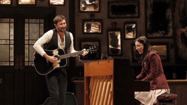 Tom Parsons and Madeleine Jones in the Melbourne production of <i>Once The Musical</i>.