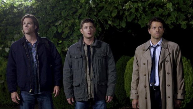 Supernatural's Sam (Jared Padalecki), Dean (Jensen Ackles) and Castiel (Misha Collins) contemplate the end of the world. Again.