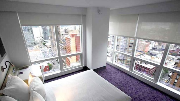 Aircraft designers were hired to make the Yotel's rooms feel larger than they are.