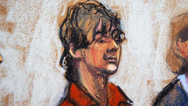 Dzhokhar Tsarnaev appears in court in Boston, Massachusetts in this court sketch.