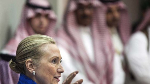 Strategy ... Hillary Clinton urges more sanctions.